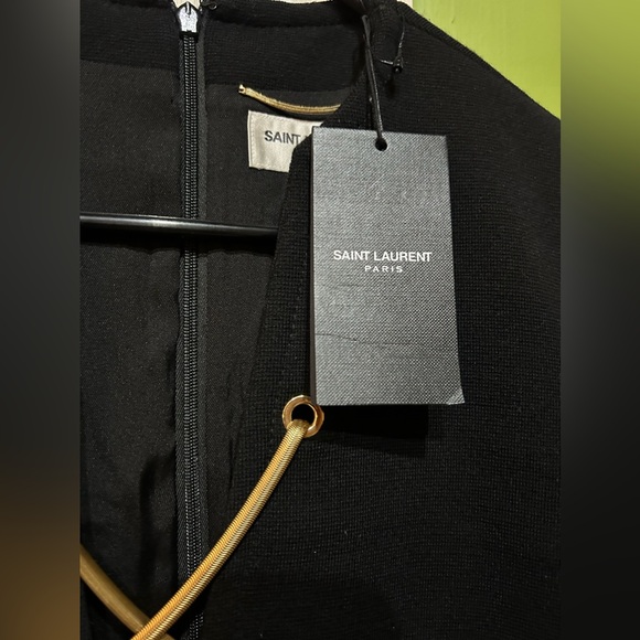 Saint Laurent Lace-Up V-Neck Wool Blend Top size 38 NWT Perfect for Winter ❄️ - Picture 5 of 8